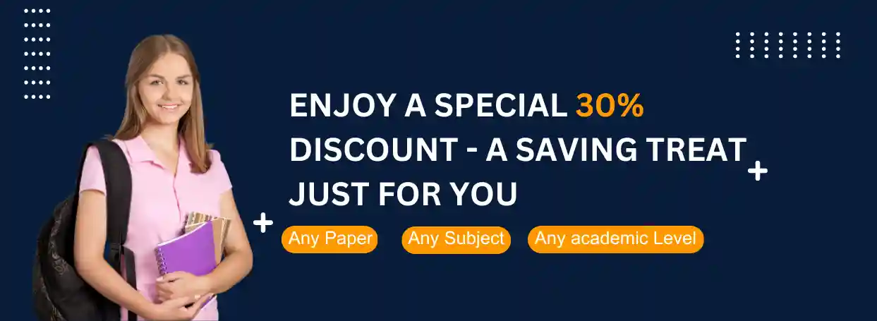 The image depicts a girl looking happy after receiving a 30% discount on take my online class service.